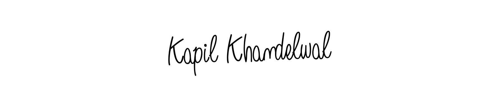 How to make Kapil Khandelwal name signature. Use Angelique-Rose-font-FFP style for creating short signs online. This is the latest handwritten sign. Kapil Khandelwal signature style 5 images and pictures png