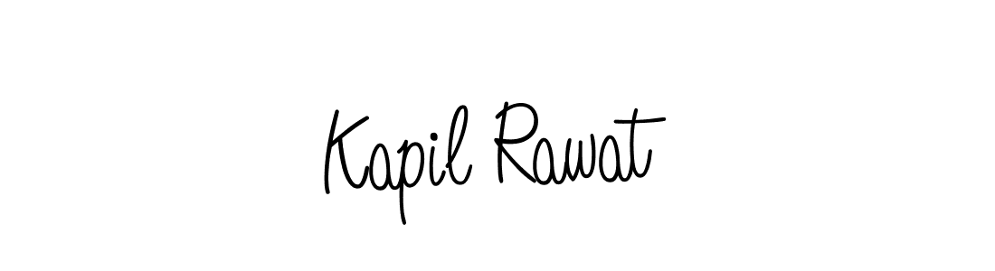 The best way (Angelique-Rose-font-FFP) to make a short signature is to pick only two or three words in your name. The name Kapil Rawat include a total of six letters. For converting this name. Kapil Rawat signature style 5 images and pictures png