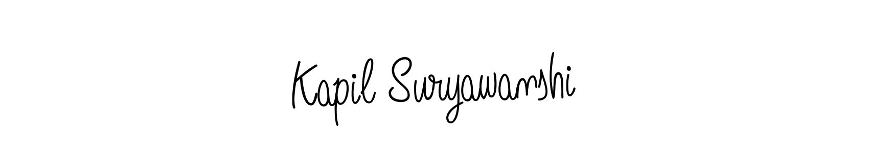 Create a beautiful signature design for name Kapil Suryawanshi. With this signature (Angelique-Rose-font-FFP) fonts, you can make a handwritten signature for free. Kapil Suryawanshi signature style 5 images and pictures png