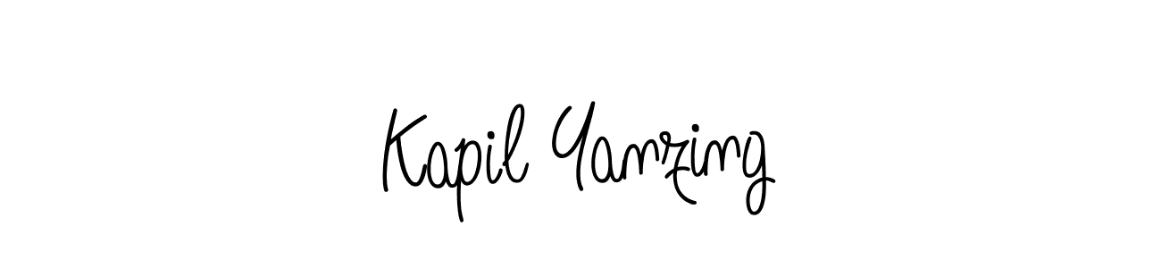 How to Draw Kapil Yanzing signature style? Angelique-Rose-font-FFP is a latest design signature styles for name Kapil Yanzing. Kapil Yanzing signature style 5 images and pictures png