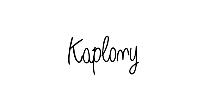 Create a beautiful signature design for name Kaplony. With this signature (Angelique-Rose-font-FFP) fonts, you can make a handwritten signature for free. Kaplony signature style 5 images and pictures png