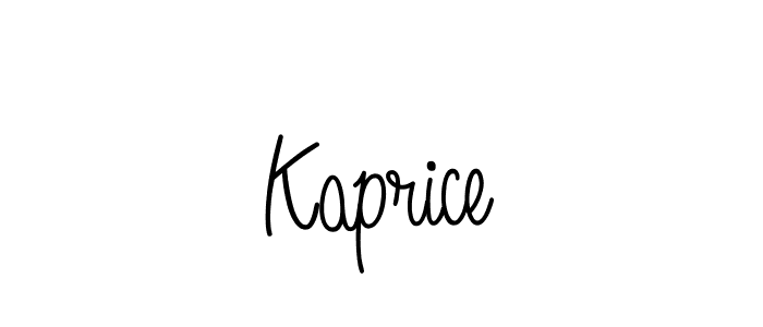 Kaprice stylish signature style. Best Handwritten Sign (Angelique-Rose-font-FFP) for my name. Handwritten Signature Collection Ideas for my name Kaprice. Kaprice signature style 5 images and pictures png