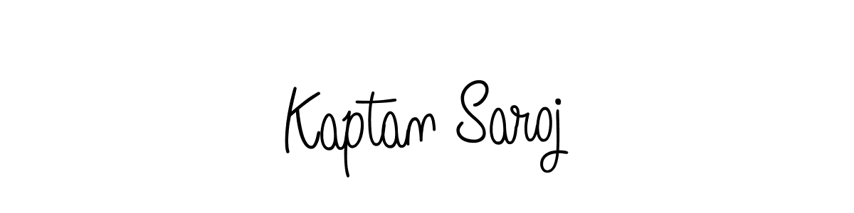 You should practise on your own different ways (Angelique-Rose-font-FFP) to write your name (Kaptan Saroj) in signature. don't let someone else do it for you. Kaptan Saroj signature style 5 images and pictures png