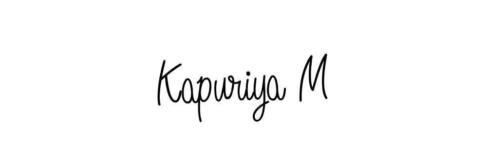 Create a beautiful signature design for name Kapuriya M. With this signature (Angelique-Rose-font-FFP) fonts, you can make a handwritten signature for free. Kapuriya M signature style 5 images and pictures png