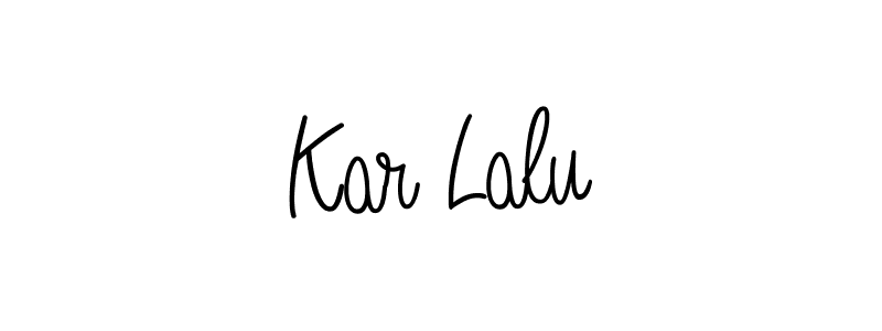 Make a beautiful signature design for name Kar Lalu. With this signature (Angelique-Rose-font-FFP) style, you can create a handwritten signature for free. Kar Lalu signature style 5 images and pictures png