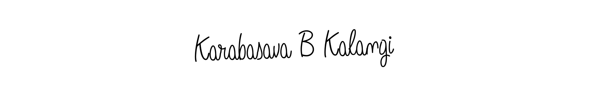 You should practise on your own different ways (Angelique-Rose-font-FFP) to write your name (Karabasava B Kalangi) in signature. don't let someone else do it for you. Karabasava B Kalangi signature style 5 images and pictures png