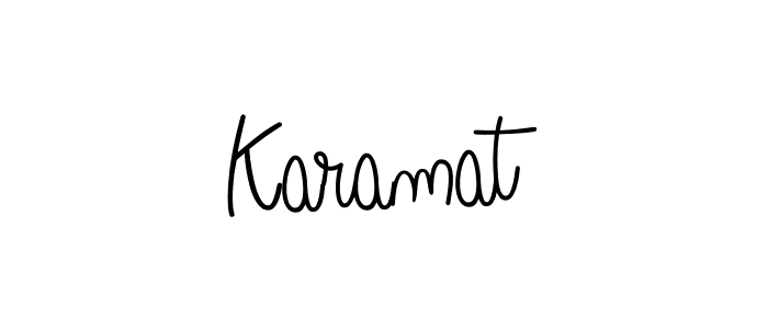 Create a beautiful signature design for name Karamat. With this signature (Angelique-Rose-font-FFP) fonts, you can make a handwritten signature for free. Karamat signature style 5 images and pictures png