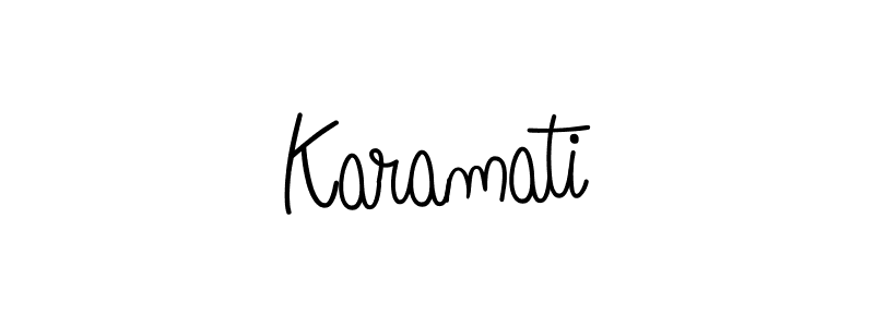 Make a short Karamati signature style. Manage your documents anywhere anytime using Angelique-Rose-font-FFP. Create and add eSignatures, submit forms, share and send files easily. Karamati signature style 5 images and pictures png