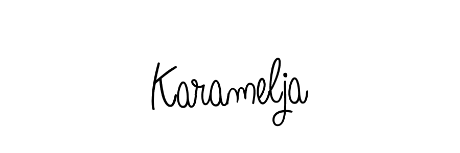 Use a signature maker to create a handwritten signature online. With this signature software, you can design (Angelique-Rose-font-FFP) your own signature for name Karamelja. Karamelja signature style 5 images and pictures png