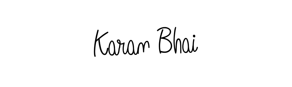 Use a signature maker to create a handwritten signature online. With this signature software, you can design (Angelique-Rose-font-FFP) your own signature for name Karan Bhai. Karan Bhai signature style 5 images and pictures png