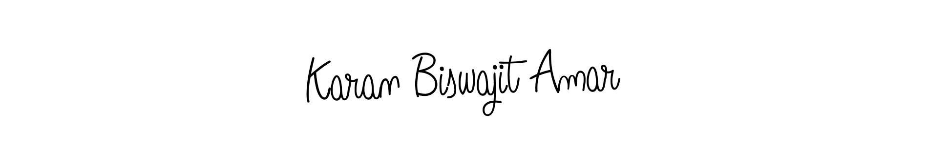 Make a beautiful signature design for name Karan Biswajit Amar. With this signature (Angelique-Rose-font-FFP) style, you can create a handwritten signature for free. Karan Biswajit Amar signature style 5 images and pictures png