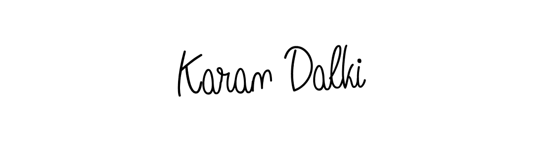 Karan Dalki stylish signature style. Best Handwritten Sign (Angelique-Rose-font-FFP) for my name. Handwritten Signature Collection Ideas for my name Karan Dalki. Karan Dalki signature style 5 images and pictures png