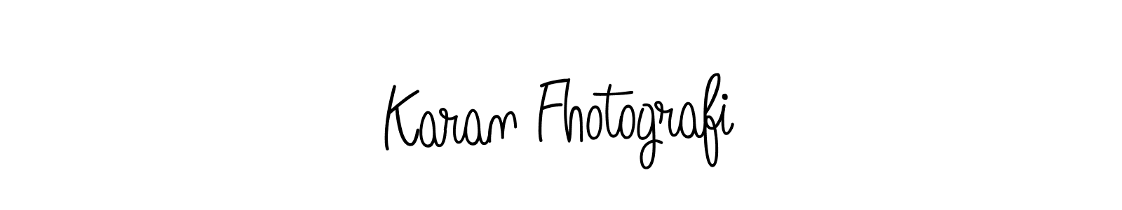 You should practise on your own different ways (Angelique-Rose-font-FFP) to write your name (Karan Fhotografi) in signature. don't let someone else do it for you. Karan Fhotografi signature style 5 images and pictures png