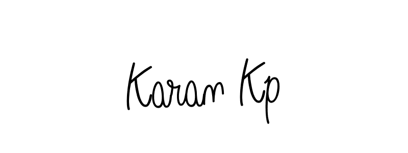 The best way (Angelique-Rose-font-FFP) to make a short signature is to pick only two or three words in your name. The name Karan Kp include a total of six letters. For converting this name. Karan Kp signature style 5 images and pictures png