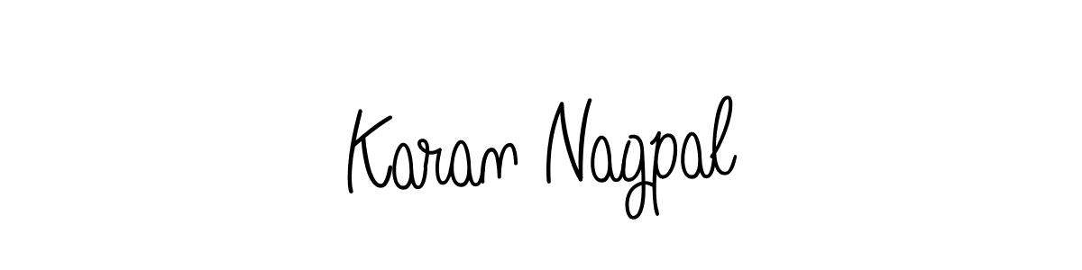 Use a signature maker to create a handwritten signature online. With this signature software, you can design (Angelique-Rose-font-FFP) your own signature for name Karan Nagpal. Karan Nagpal signature style 5 images and pictures png