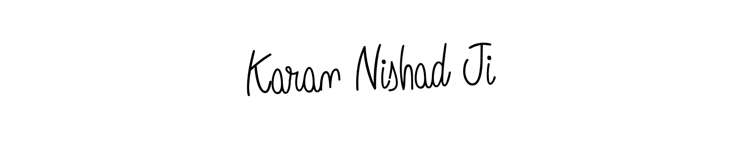Also we have Karan Nishad Ji name is the best signature style. Create professional handwritten signature collection using Angelique-Rose-font-FFP autograph style. Karan Nishad Ji signature style 5 images and pictures png