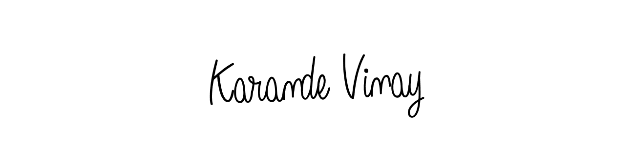 Also You can easily find your signature by using the search form. We will create Karande Vinay name handwritten signature images for you free of cost using Angelique-Rose-font-FFP sign style. Karande Vinay signature style 5 images and pictures png