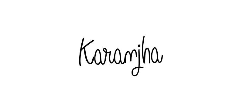 Create a beautiful signature design for name Karanjha. With this signature (Angelique-Rose-font-FFP) fonts, you can make a handwritten signature for free. Karanjha signature style 5 images and pictures png