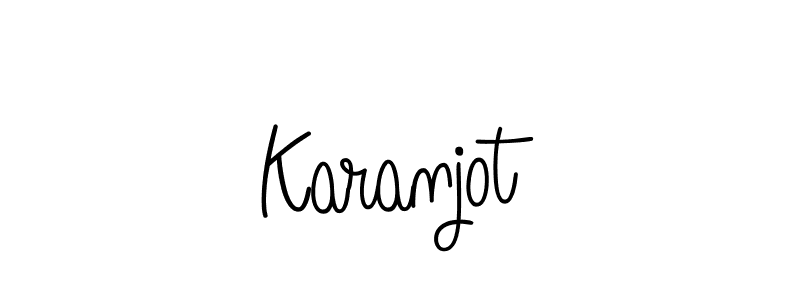 Use a signature maker to create a handwritten signature online. With this signature software, you can design (Angelique-Rose-font-FFP) your own signature for name Karanjot. Karanjot signature style 5 images and pictures png