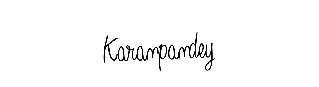 Design your own signature with our free online signature maker. With this signature software, you can create a handwritten (Angelique-Rose-font-FFP) signature for name Karanpandey. Karanpandey signature style 5 images and pictures png
