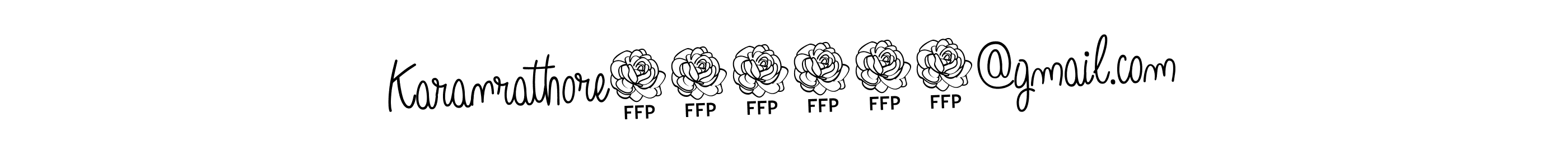 The best way (Angelique-Rose-font-FFP) to make a short signature is to pick only two or three words in your name. The name Karanrathore012004@gmail.com include a total of six letters. For converting this name. Karanrathore012004@gmail.com signature style 5 images and pictures png