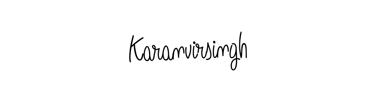Make a beautiful signature design for name Karanvirsingh. With this signature (Angelique-Rose-font-FFP) style, you can create a handwritten signature for free. Karanvirsingh signature style 5 images and pictures png
