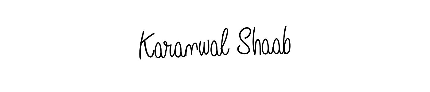 Karanwal Shaab stylish signature style. Best Handwritten Sign (Angelique-Rose-font-FFP) for my name. Handwritten Signature Collection Ideas for my name Karanwal Shaab. Karanwal Shaab signature style 5 images and pictures png
