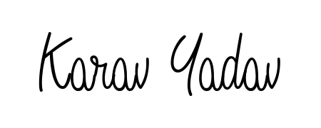Make a beautiful signature design for name Karav Yadav. With this signature (Angelique-Rose-font-FFP) style, you can create a handwritten signature for free. Karav Yadav signature style 5 images and pictures png