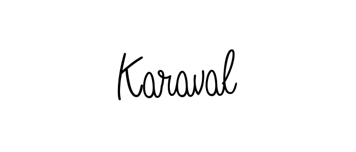 if you are searching for the best signature style for your name Karaval. so please give up your signature search. here we have designed multiple signature styles  using Angelique-Rose-font-FFP. Karaval signature style 5 images and pictures png