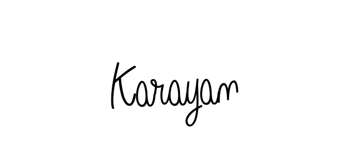 Karayan stylish signature style. Best Handwritten Sign (Angelique-Rose-font-FFP) for my name. Handwritten Signature Collection Ideas for my name Karayan. Karayan signature style 5 images and pictures png