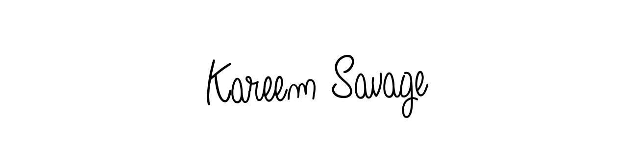 Create a beautiful signature design for name Kareem Savage. With this signature (Angelique-Rose-font-FFP) fonts, you can make a handwritten signature for free. Kareem Savage signature style 5 images and pictures png