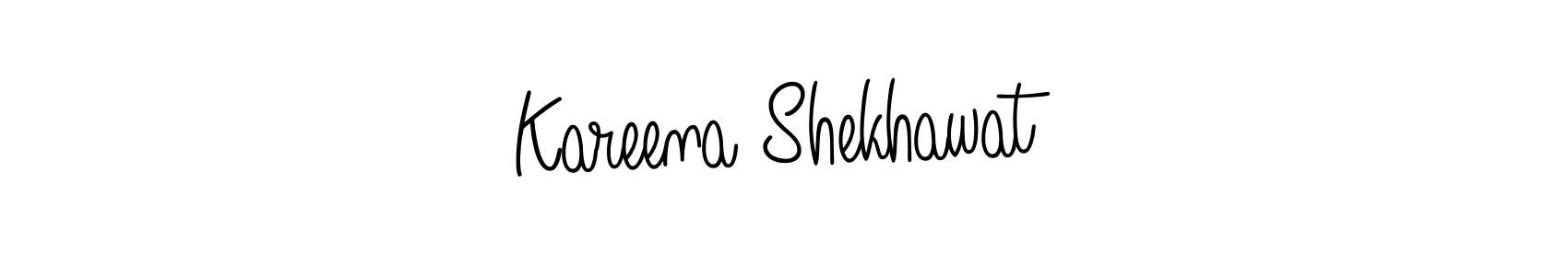 You should practise on your own different ways (Angelique-Rose-font-FFP) to write your name (Kareena Shekhawat) in signature. don't let someone else do it for you. Kareena Shekhawat signature style 5 images and pictures png