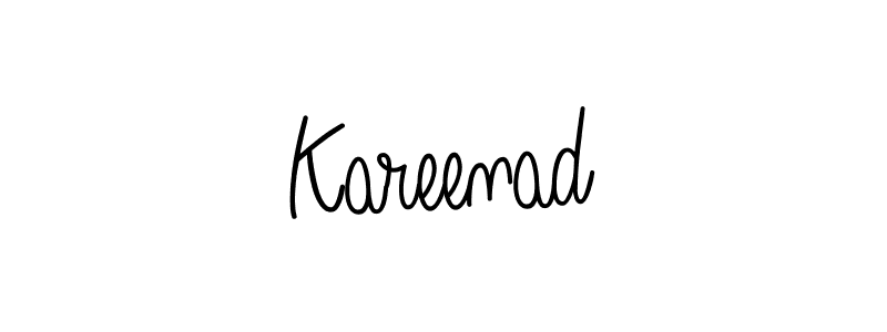Use a signature maker to create a handwritten signature online. With this signature software, you can design (Angelique-Rose-font-FFP) your own signature for name Kareenad. Kareenad signature style 5 images and pictures png