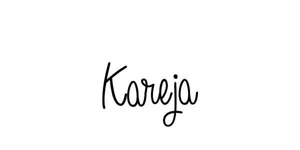 Design your own signature with our free online signature maker. With this signature software, you can create a handwritten (Angelique-Rose-font-FFP) signature for name Kareja. Kareja signature style 5 images and pictures png