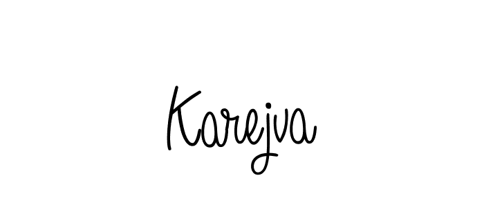 How to Draw Karejva signature style? Angelique-Rose-font-FFP is a latest design signature styles for name Karejva. Karejva signature style 5 images and pictures png