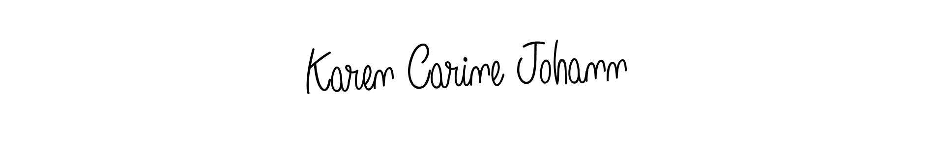 if you are searching for the best signature style for your name Karen Carine Johann. so please give up your signature search. here we have designed multiple signature styles  using Angelique-Rose-font-FFP. Karen Carine Johann signature style 5 images and pictures png