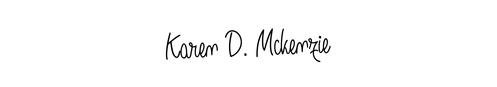 The best way (Angelique-Rose-font-FFP) to make a short signature is to pick only two or three words in your name. The name Karen D. Mckenzie include a total of six letters. For converting this name. Karen D. Mckenzie signature style 5 images and pictures png