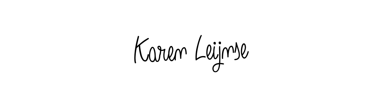 The best way (Angelique-Rose-font-FFP) to make a short signature is to pick only two or three words in your name. The name Karen Leijnse include a total of six letters. For converting this name. Karen Leijnse signature style 5 images and pictures png