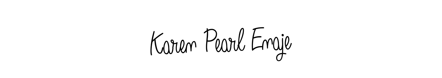 How to make Karen Pearl Enaje name signature. Use Angelique-Rose-font-FFP style for creating short signs online. This is the latest handwritten sign. Karen Pearl Enaje signature style 5 images and pictures png