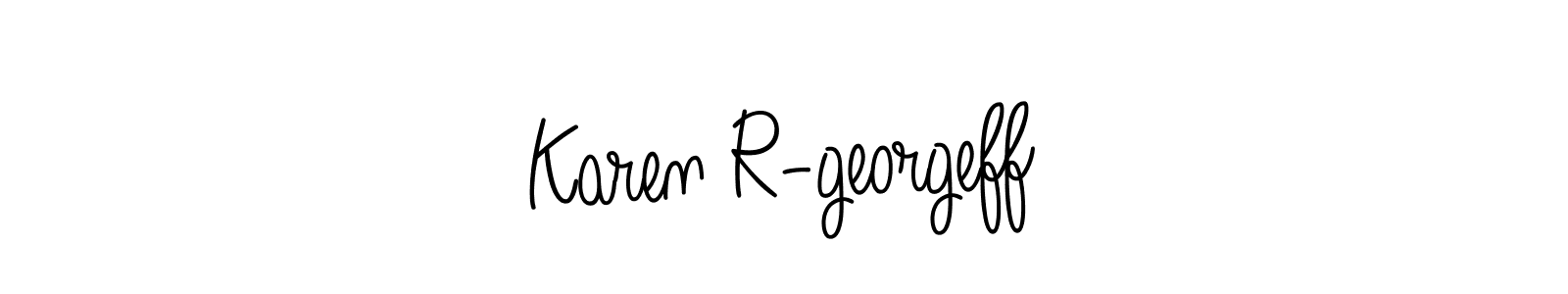 Design your own signature with our free online signature maker. With this signature software, you can create a handwritten (Angelique-Rose-font-FFP) signature for name Karen R-georgeff. Karen R-georgeff signature style 5 images and pictures png