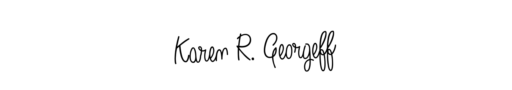 See photos of Karen R. Georgeff official signature by Spectra . Check more albums & portfolios. Read reviews & check more about Angelique-Rose-font-FFP font. Karen R. Georgeff signature style 5 images and pictures png