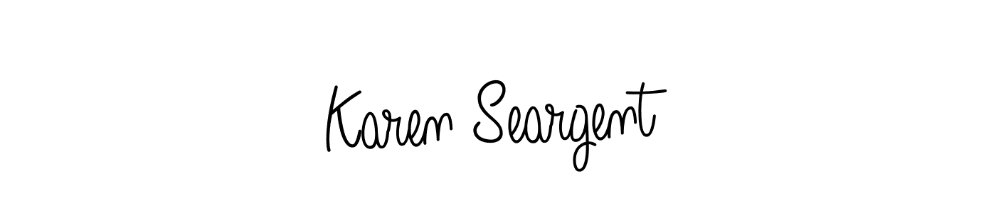 How to Draw Karen Seargent signature style? Angelique-Rose-font-FFP is a latest design signature styles for name Karen Seargent. Karen Seargent signature style 5 images and pictures png