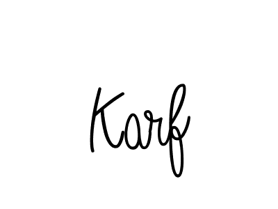 The best way (Angelique-Rose-font-FFP) to make a short signature is to pick only two or three words in your name. The name Karf include a total of six letters. For converting this name. Karf signature style 5 images and pictures png