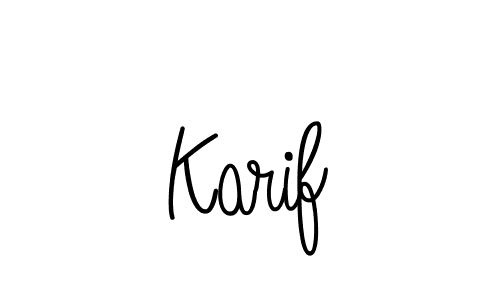How to make Karif signature? Angelique-Rose-font-FFP is a professional autograph style. Create handwritten signature for Karif name. Karif signature style 5 images and pictures png