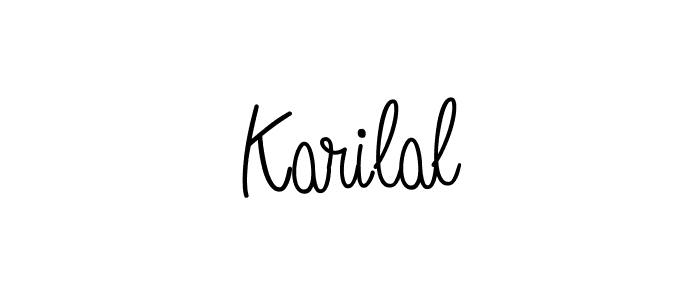 How to Draw Karilal signature style? Angelique-Rose-font-FFP is a latest design signature styles for name Karilal. Karilal signature style 5 images and pictures png