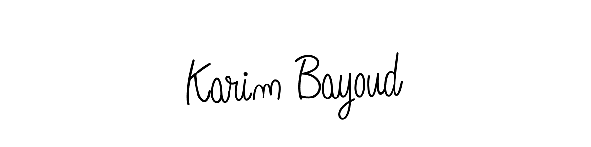 Karim Bayoud stylish signature style. Best Handwritten Sign (Angelique-Rose-font-FFP) for my name. Handwritten Signature Collection Ideas for my name Karim Bayoud. Karim Bayoud signature style 5 images and pictures png