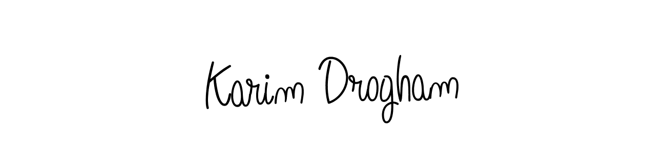 Create a beautiful signature design for name Karim Drogham. With this signature (Angelique-Rose-font-FFP) fonts, you can make a handwritten signature for free. Karim Drogham signature style 5 images and pictures png