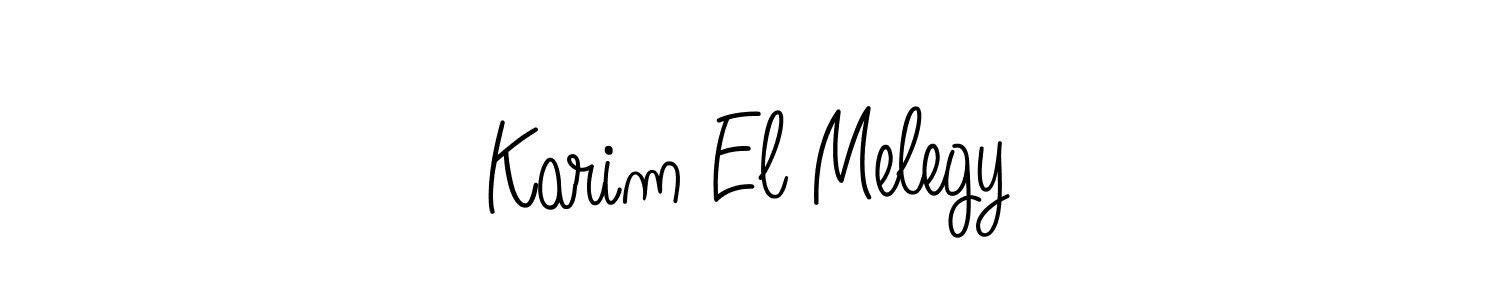 Create a beautiful signature design for name Karim El Melegy. With this signature (Angelique-Rose-font-FFP) fonts, you can make a handwritten signature for free. Karim El Melegy signature style 5 images and pictures png