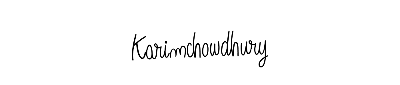 Also we have Karimchowdhury name is the best signature style. Create professional handwritten signature collection using Angelique-Rose-font-FFP autograph style. Karimchowdhury signature style 5 images and pictures png