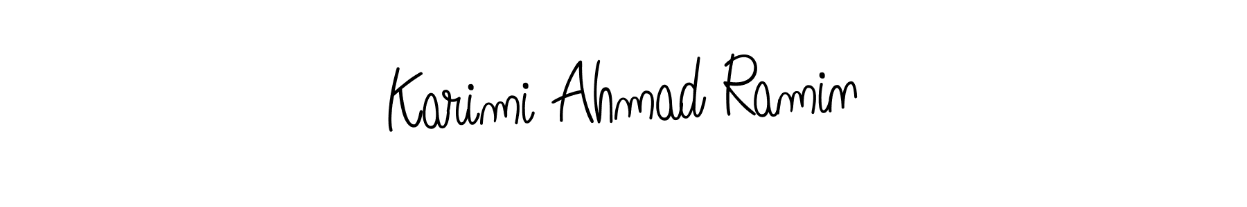 if you are searching for the best signature style for your name Karimi Ahmad Ramin. so please give up your signature search. here we have designed multiple signature styles  using Angelique-Rose-font-FFP. Karimi Ahmad Ramin signature style 5 images and pictures png